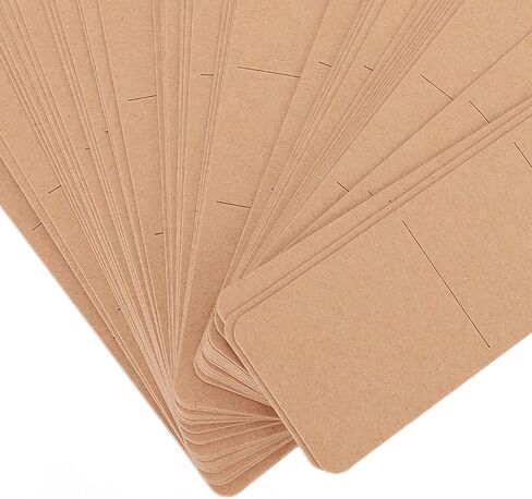 200PCS Set Kraft Bookmark Holder Display Cards with Transparent Self Adhesive Bags for Bookmark Wrapping in Saudi Arabia