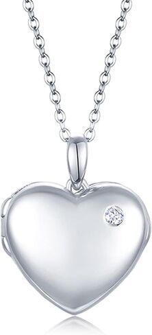 YOUFENG Sterling Silver Love Heart Locket Necklace That Holds Pictures Engraved I Love You to the Moon and Back Photo Lockets in Kuwait