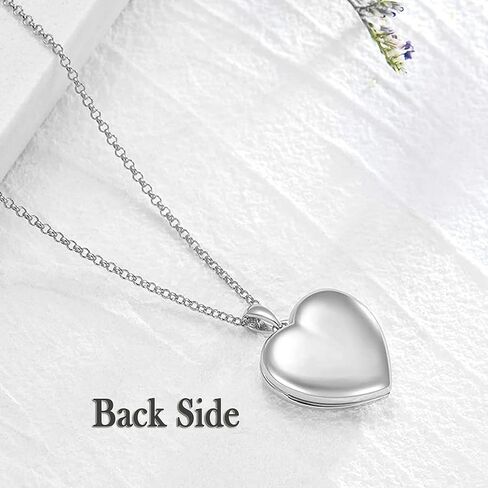 YOUFENG Sterling Silver Love Heart Locket Necklace That Holds Pictures Engraved I Love You to the Moon and Back Photo Lockets in Kuwait