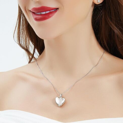 YOUFENG Sterling Silver Love Heart Locket Necklace That Holds Pictures Engraved I Love You to the Moon and Back Photo Lockets in Kuwait
