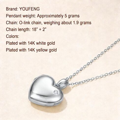 YOUFENG Sterling Silver Love Heart Locket Necklace That Holds Pictures Engraved I Love You to the Moon and Back Photo Lockets in Kuwait