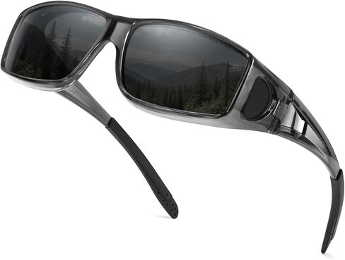 FIMILU Fit Over النظارات الشمسية للرجال، نظارات مستطيلة مستقطبة مضادة للوهج عصرية مصممة للسفر in Kuwait