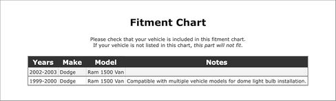 Dome Light Bulb Compatible With Dodge Ram 1500 Van 2003 2002 2000 1999 P-3066810 in Saudi Arabia