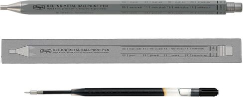 MARK'STYLE days, Gel Ink Metal Ballpoint Pen - 0.5mm Retractable Black Ink, Retro styling Light Weigh Pen, Made in Japan- Perfect for School, Office, and Journaling (Neo Citron) in Saudi Arabia