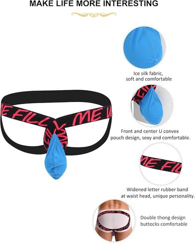 ohyeahlady Jock Strap for Men Low Rise Briefs Thong Underwear Breathable Athletic Supporters for Men Printed in Saudi Arabia