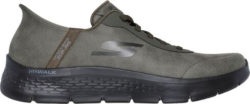 Skechers - Mens Go Walk Flex - Smooth Motion Slip On Shoes, Color Olive, Size: 12 M US in Saudi Arabia