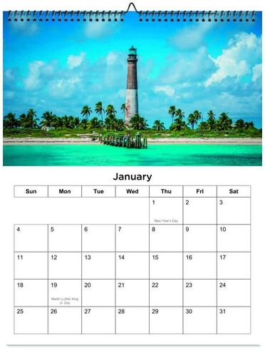 Dry Tortugas National Park 2026 Wall Calendar – Stunning Photography – 12-Month Nature Scenery – National Park Series – 8.5x11 Wire-O Hanging Planner in Saudi Arabia
