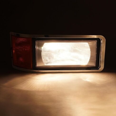 2 Pack Headlight Set Compatible with 1990-2006 Mack CH600 CH612 CH613 CL600 CL700 Clear Amber Lens, Includes Bulbs & Bezels Replace for 8885501, 25163253, 25154252, MK2503100 in Kuwait