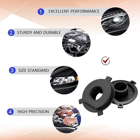 2PCS H4 LED Light Adapter Base Headlight Bulb Sockets Retainers Holder, LED Headlight Adapter H4 Light Bulb Bracket Holder, Nylon Blade Fixed Mount Bulbs Sockets Universal Car Accessory(Black) in Kuwait