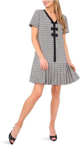 CeCe Women's Pleated Box Combo Bow Dress in Saudi Arabia