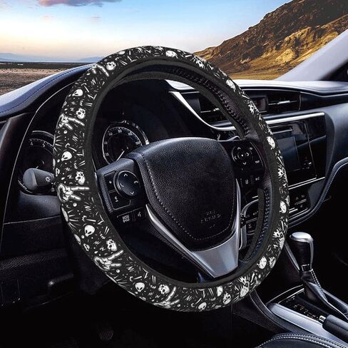 Funny Duck Cartoon Yellow Steering Wheel Covers Anti-Slip Elasticity Car Accessories Steering Wheel Protector Universal 15 Inch for Cars SUV Vehicle Truck in Saudi Arabia