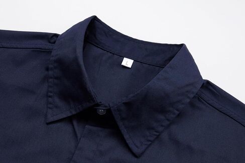 Mens Work Shirt Short Sleeve Durable Button Down Utility Shirts with Two Chest Pockets Wrinkle-Resistant in Saudi Arabia