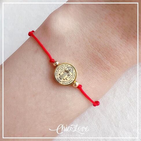 Saint Benedict Bracelet, Saint Benedict Medal Bracelet, Saint Benedict Medal, Saint Benedict, Brazalete San Benito, Handmade in Kuwait