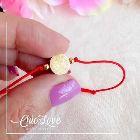 Saint Benedict Bracelet, Saint Benedict Medal Bracelet, Saint Benedict Medal, Saint Benedict, Brazalete San Benito, Handmade in Kuwait