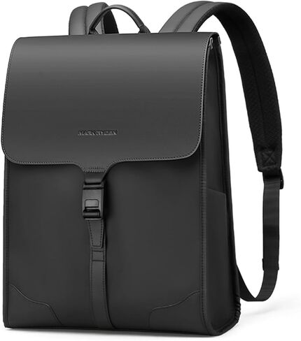 Muzee Slim Laptop Backpack for Men & Women, Leather Commuter Backpack, 15.6" Lightweight Waterproof Anti-Theft Daypack for Office & Casual Outings in Kuwait