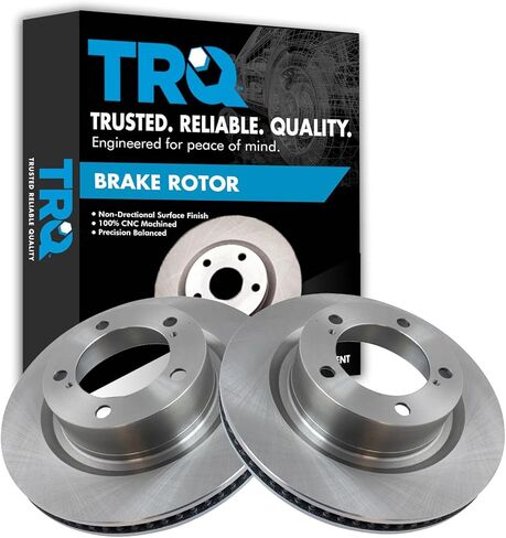 TRQ Front Brake Rotor Set Vented Compatible with 2016-2021 Lexus LX570 2016-2021 Toyota Land Cruiser 2008-2022 Sequoia 2007-2021 Tundra in Saudi Arabia