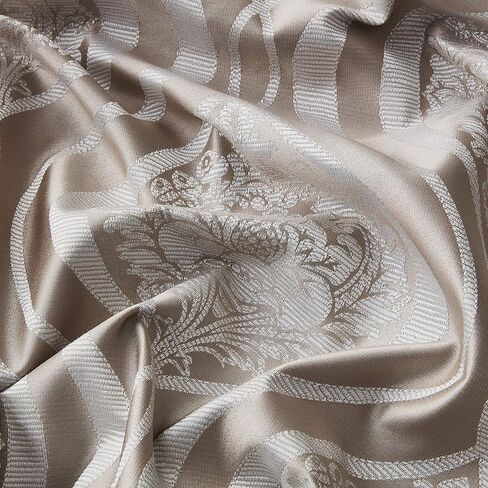 HLC.ME Montero Damask 100% Blackout Heavy Thermal Insulated Energy Savings Heat/Cold Blocking Grommet Curtain Panels for Bedroom & Living Room - 52 W x 84 L per Panel, Dark Charcoal Grey (Pack of 2) in Kuwait