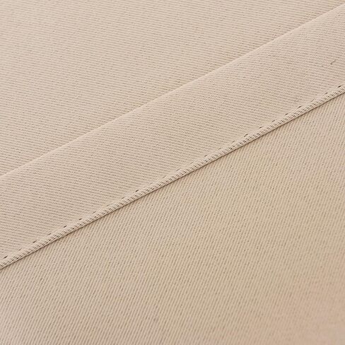 INLINAS Beige Blackout Curtains with Sheer Overlay - Back Tab and Rod Pocket Thermal and Noise Reduction Panels for Bedroom and Living Room Light Blocking and Energy Saving, 52 x 63 Inches, Set of 2 in Kuwait