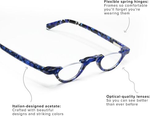 eyebobs Topless Unisex Premium Readers, Tokyo Tortoise Front with Black Temples, 3.00 Magnification in Saudi Arabia