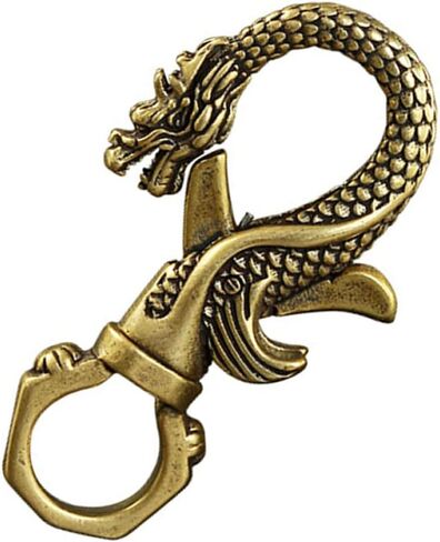 Veemoon 3 Pack Dragons Key Ring Vintage Chinese Dragon Key Pendant Retro Brass China Keychain Feng Shui Ring Good Luck Holder Car Backpack Decorative Pendant in Saudi Arabia