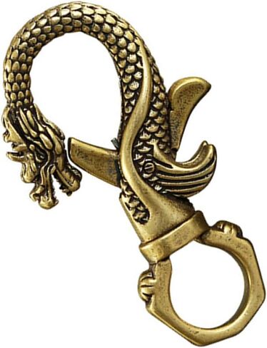 Veemoon 3 Pack Dragons Key Ring Vintage Chinese Dragon Key Pendant Retro Brass China Keychain Feng Shui Ring Good Luck Holder Car Backpack Decorative Pendant in Saudi Arabia