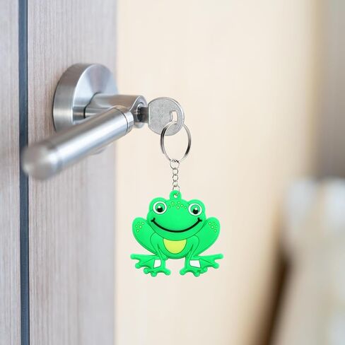 24 حزمة من سلاسل مفاتيح الضفدع وحلقات مفاتيح الضفدع لديكورات الحفلات التي تحمل عنوان الضفدع، وحشو حقائب حفلات أعياد الميلاد، هدية لمحبي الضفدع in Kuwait