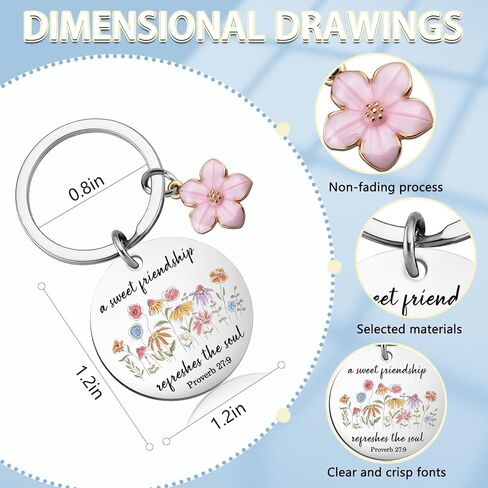 Friendship Gifts for Women Christian Friendship Gifts for Women Best Friend Gift for Women Girls Bestie Friendship Keychain Inspirational Birthday Christmas Easter Gift Ideas Bible Verse Accessories in Kuwait