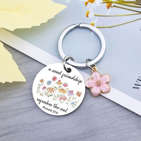 Friendship Gifts for Women Christian Friendship Gifts for Women Best Friend Gift for Women Girls Bestie Friendship Keychain Inspirational Birthday Christmas Easter Gift Ideas Bible Verse Accessories in Kuwait