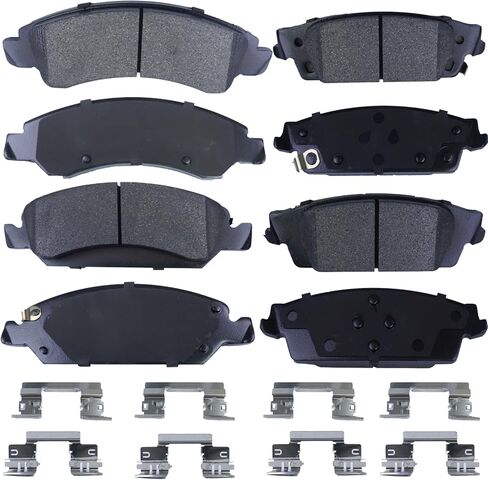 Front & Rear Ceramic Disc Brake Pads Set for Chevy Silverado 1500 2014-2018, Suburban, Tahoe 15-20, for GMC Sierra 1500 14-18, Yukon/Yukon XL 15-20, for Cadillac Escalade 15-20 8PCS in Saudi Arabia