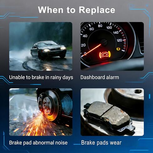 Front & Rear Ceramic Disc Brake Pads Set for Chevy Silverado 1500 2014-2018, Suburban, Tahoe 15-20, for GMC Sierra 1500 14-18, Yukon/Yukon XL 15-20, for Cadillac Escalade 15-20 8PCS in Saudi Arabia