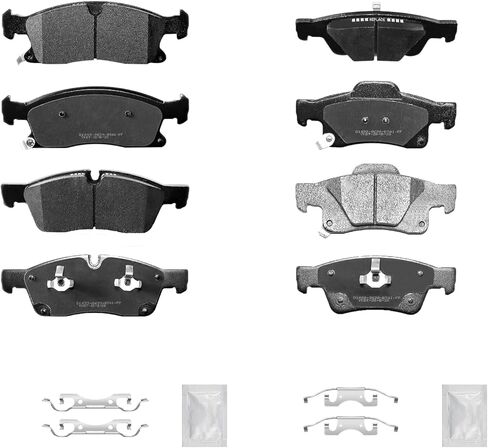 Front and Rear Ceramic Brake Pads Set with Hardware For 2011-2023 Dodge Durango Sxt/Citadel/Gt/Gt Plus, 2011-2022 Jeep Grand Cherokee in Kuwait