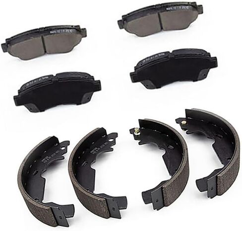 A-Patrix 8X Ceramic Brake Pads and Drum Brake Shoes Front Rear Brakes Kit fits Toyota Sienna 3.0L 1998-2003 in Saudi Arabia