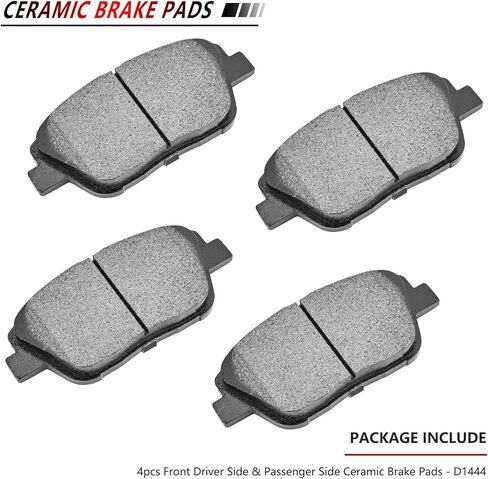 JLEO D1444 D1445 Ceramic Brake Pads Front Rear Driver and Passenger Side for 2011-2015 Hyundai Sonata,2011-2016 Kia Optima 2.4L 8pcs in Saudi Arabia