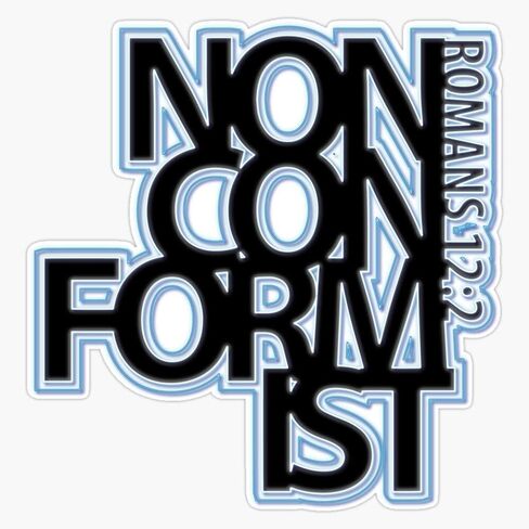 Copy of Nonconformist, Do not be conformed to this world, Christian, Bible Verse, Christian Quote Sticker Vinyl Bumper Sticker Decal Waterproof 5" in Saudi Arabia