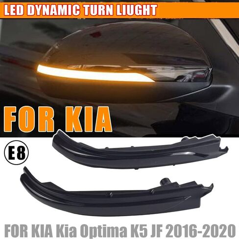 Hacreyatu LED Dynamic Turn Signal Light For Kia K5 Optima MK4 JF Rearview Mirror Sequential Blinker Indicator 2016 2017 2018 2019 2020 in Saudi Arabia