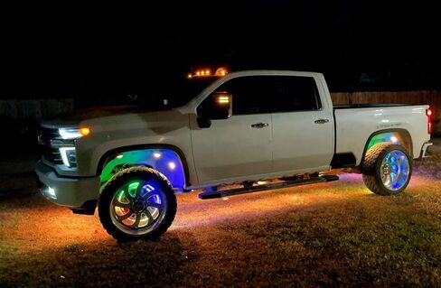 RGB Dream Color Chasing Flow Series 8PCS 3FT 36" 90CM Light Strips + 8ways Bluetooth Remote Controller Harness Fit for Slingshot Motorcycle Off-Road Hood Lights Front Car Grille Lighting KIT in Kuwait