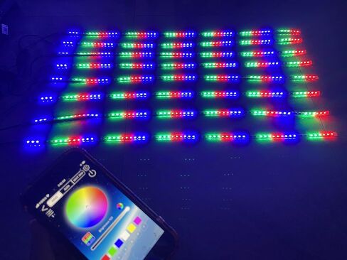 RGB Dream Color Chasing Flow Series 8PCS 3FT 36" 90CM Light Strips + 8ways Bluetooth Remote Controller Harness Fit for Slingshot Motorcycle Off-Road Hood Lights Front Car Grille Lighting KIT in Kuwait