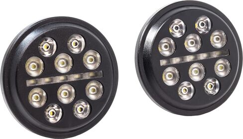 LLC-ILPL-BS 4.5in LED Passing Lamp Buck-Shot Style fon compatible with Indian - Black in Saudi Arabia