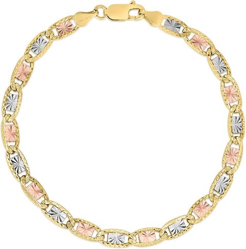 سوار أو خلخال من سلسلة فالنتينو من الذهب ثلاثي الألوان عيار 10 قيراط 4.2 ملم من فلوريو in Kuwait