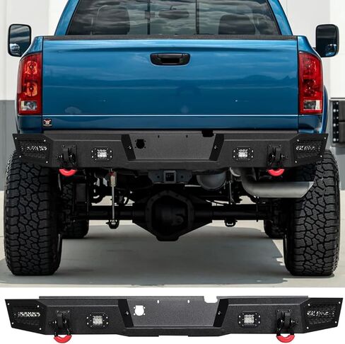Vijay Rear Bumper Fits 2019-2026 RAM 2500/3500 with Lights and D-rings in Kuwait