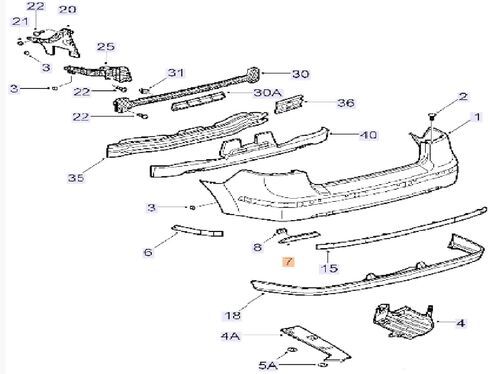 صعب الأصلي 9-3 شريط ديكور المصد الخلفي الأيمن 12788008 in Kuwait