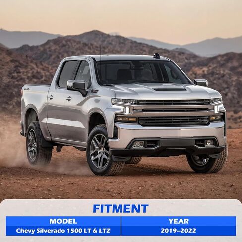 المصد الأمامي من الفولاذ الكروم لسيارة 2019 2020 2021 2022 تشيفي سيلفرادو 1500 LT LTZ مع فتحات مستشعر مساعد الوقوف GM1002874 (يأتي في قطعتين) in Kuwait