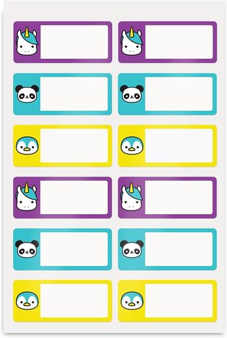 Avery No-Iron Fabric Name Labels, Cute Animal Preprinted Designs, Handwrite Only, 24 Preprinted Labels (40770) in Saudi Arabia