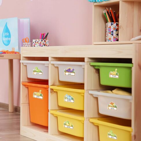 Whaline 180 Pcs Dinosaur Name Tags Name Labels Watercolor Dinosaur Self Adhesive Gift Tag Stickers for School Classroom Office Students Teacher Party Decoration Supplies in Saudi Arabia