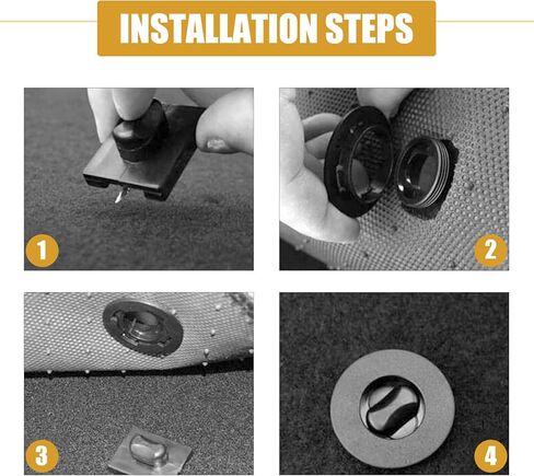 4PCS Car Carpet Fixing Clips, Double Layer Plastic Floor Mat Fastener Clip; Anti-Slip Auto Floor Mat Clips, Twist Lock Hook Car Carpet Fasteners, Universal for Most Cars Trucks SUVs in Kuwait