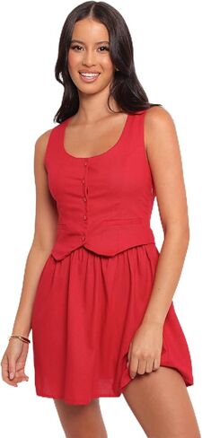 Petal & Pup Women's Milani Mini Dress Red in Saudi Arabia