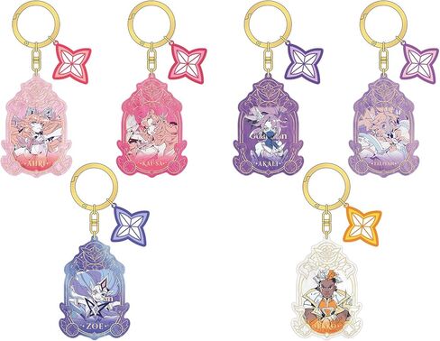 League of Legends Star Guardian Series Acrylic Keychain Pendants Set of 6 in Saudi Arabia