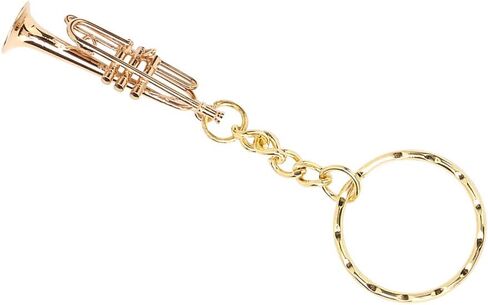 Tyenaza Trumpet Charm، سلاسل المفاتيح البوق الموسيقى سحر المفاتيح قلادة مع حلقة رئيسية للنساء محفظة حقائب اليد هدية الديكور، 3.5 × 1.2 × 1.2 بوصة in Saudi Arabia
