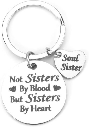 سلسلة مفاتيح Soul Sister، هدية الصداقة للنساء، هدايا عيد ميلاد لصديق الأخت BFF Jewery in Saudi Arabia