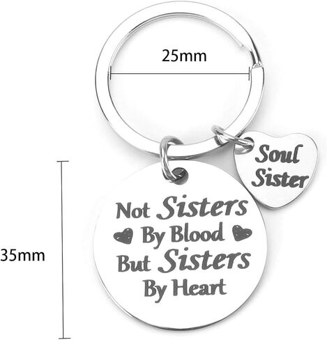 سلسلة مفاتيح Soul Sister، هدية الصداقة للنساء، هدايا عيد ميلاد لصديق الأخت BFF Jewery in Saudi Arabia